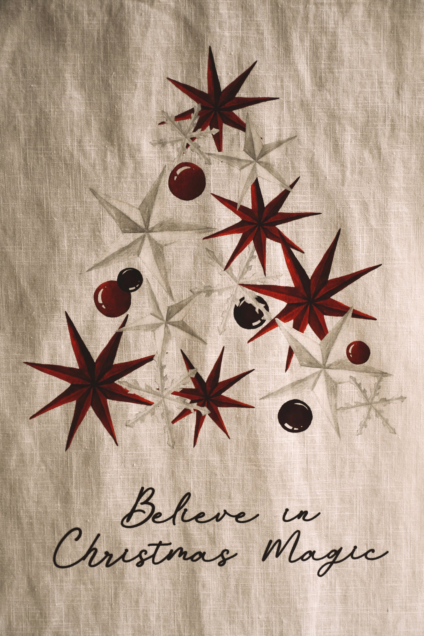 Christmas - Linen Vertical Banner