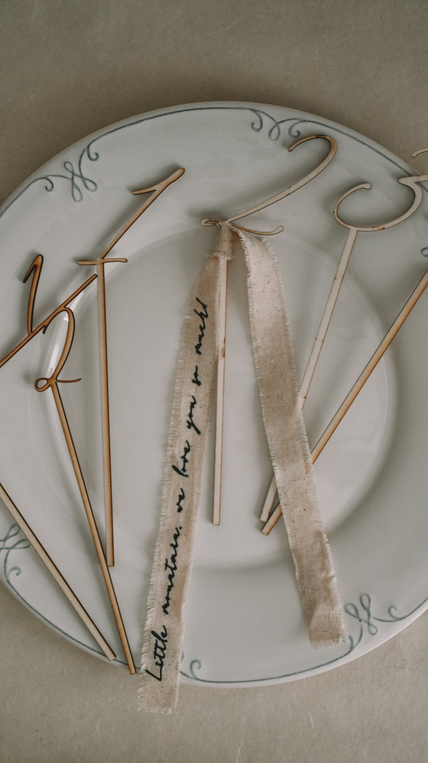 Number Cake Topper - Bespoke Ribbon