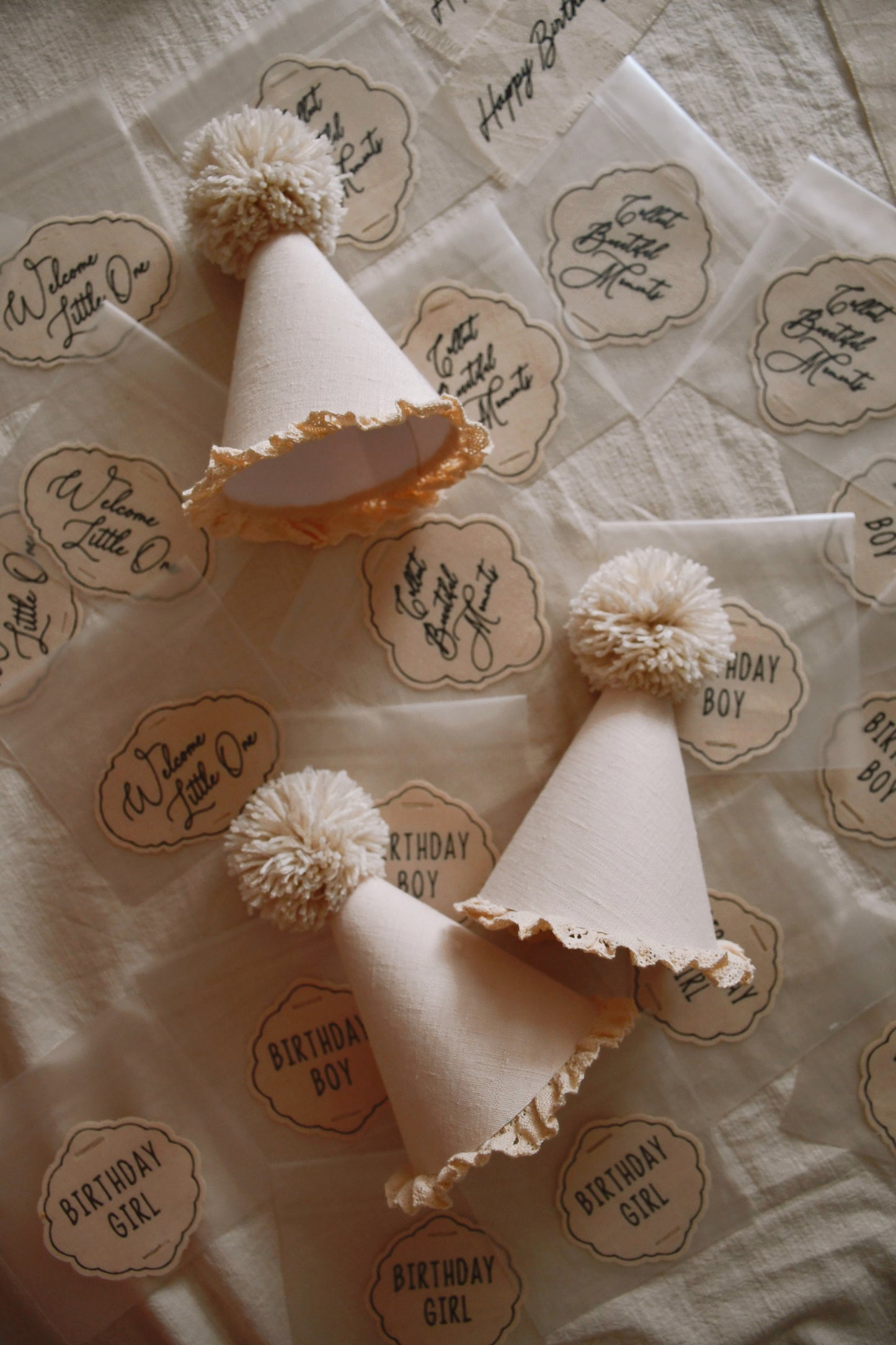 Plain Cream - Party Hat