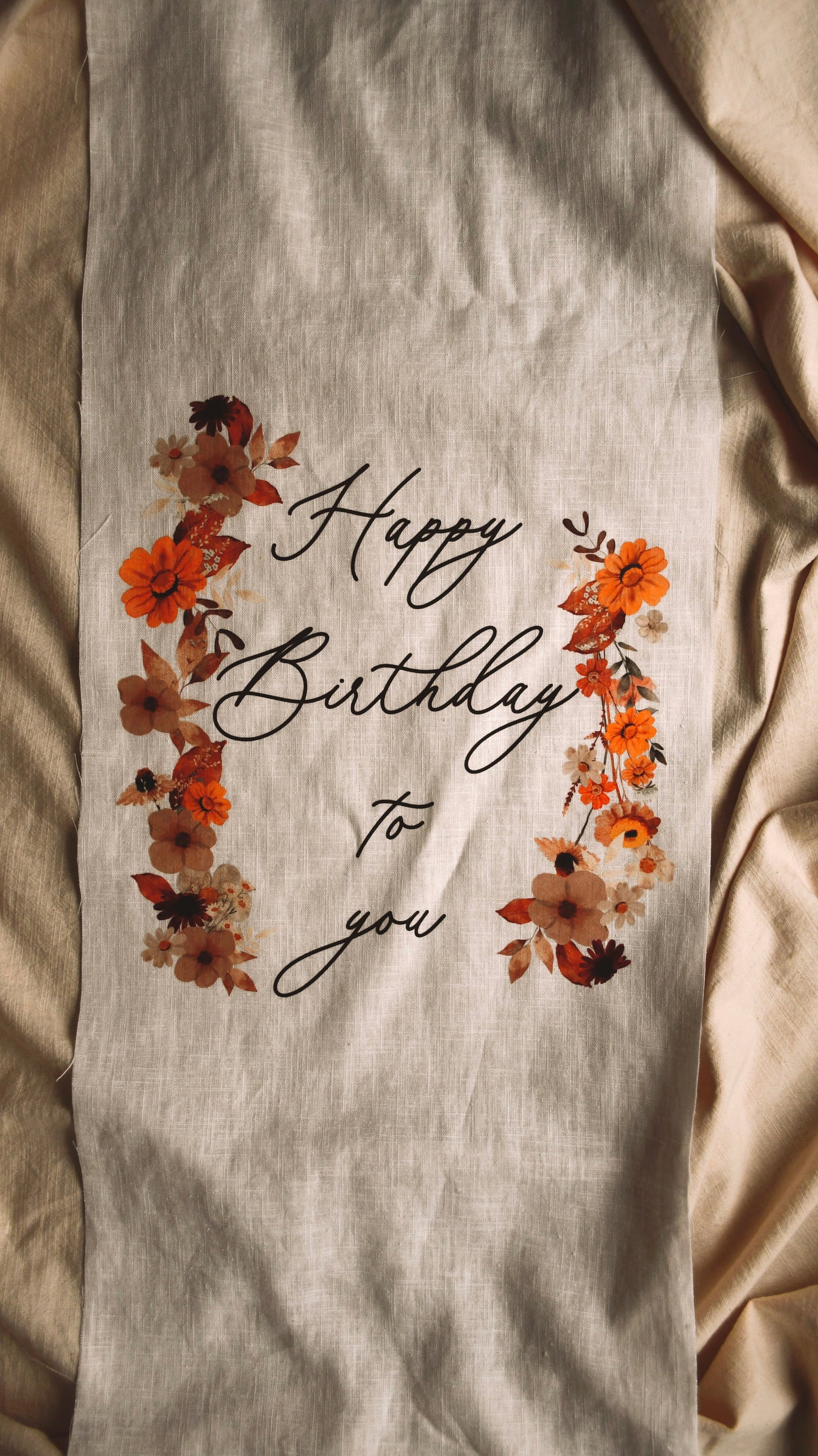 Autumn Wildflower - Linen Banner