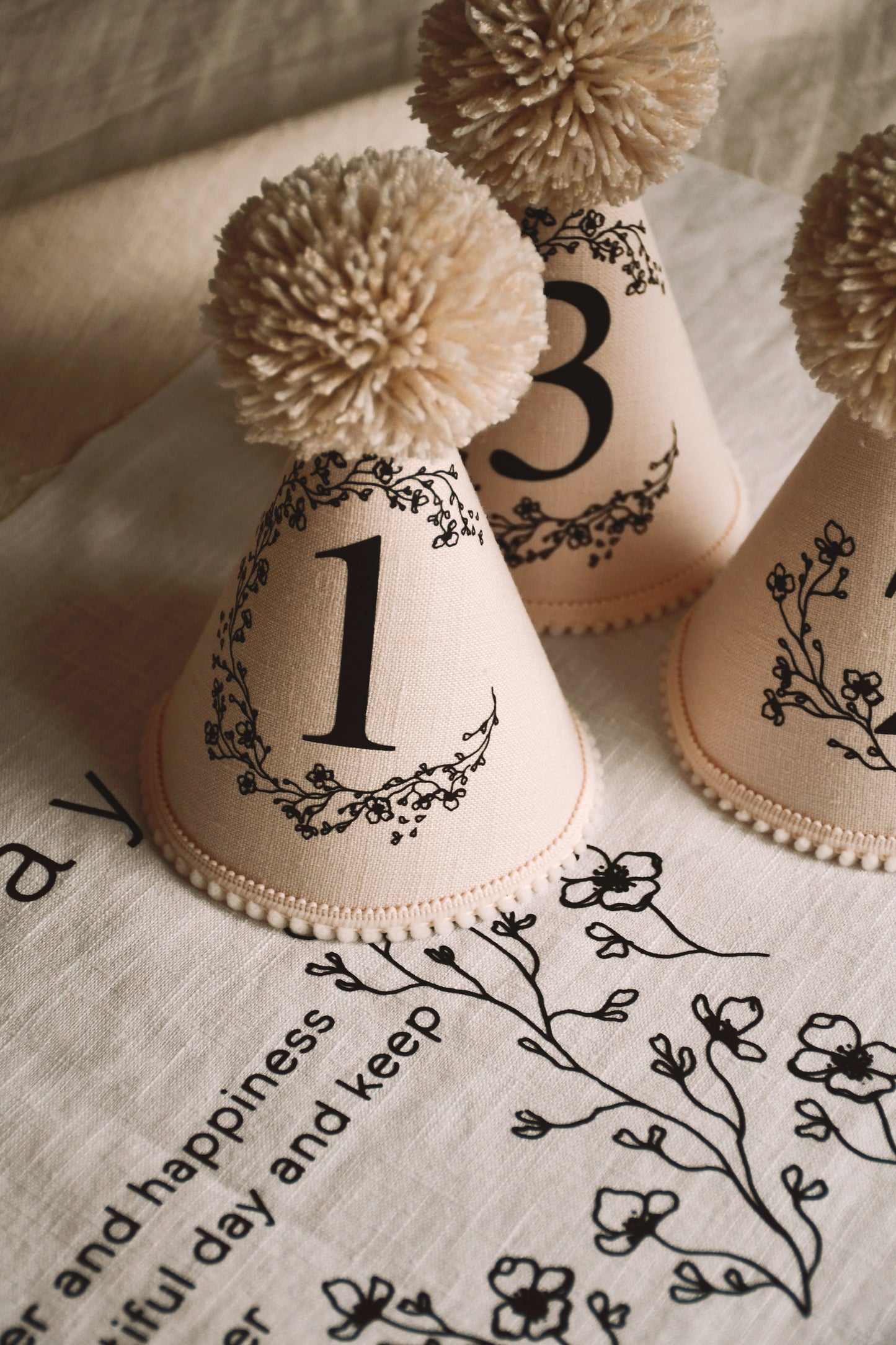 Cherry Blossom (Numbers) - Party Hat