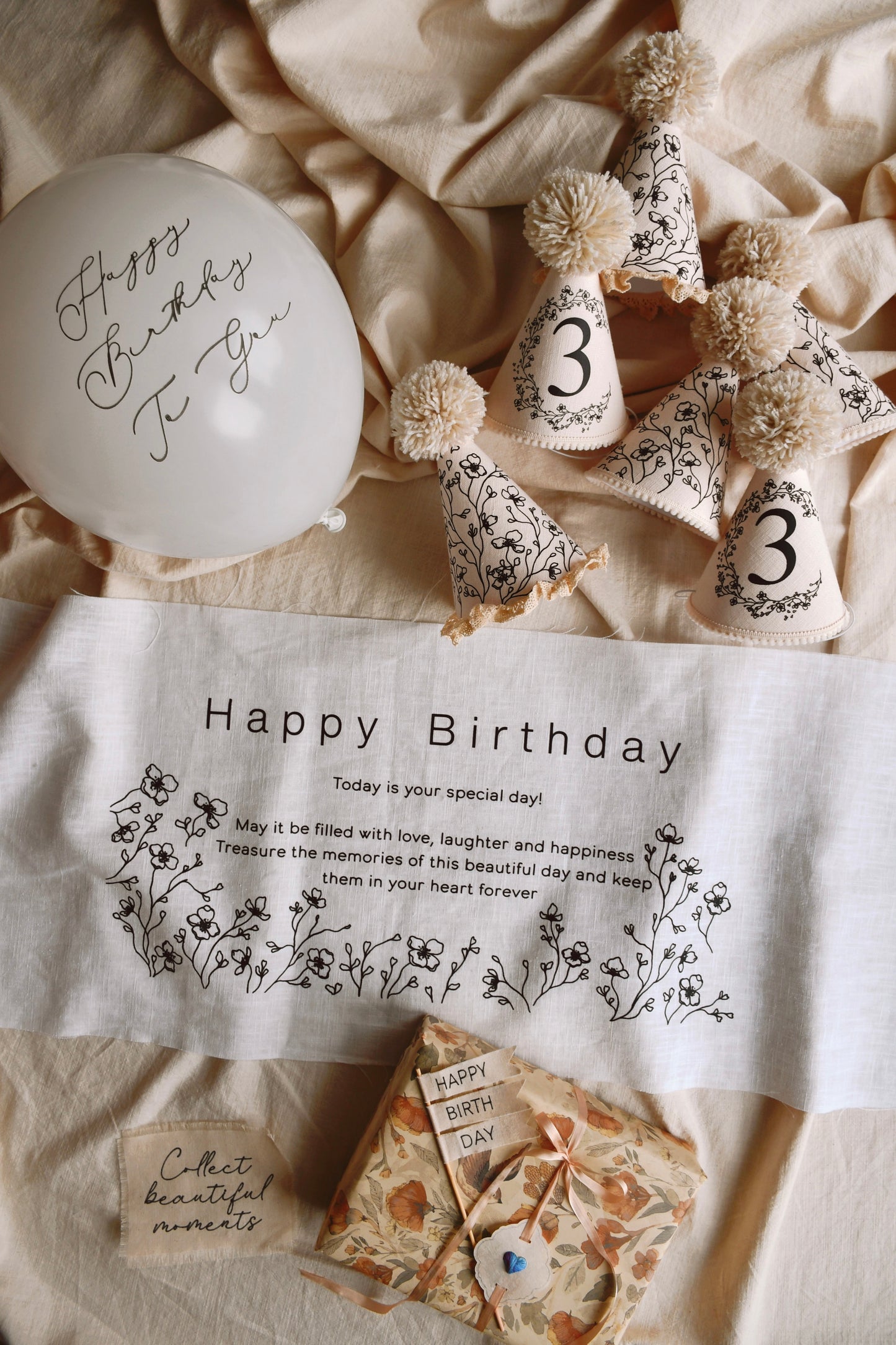 Cherry Blossom (Numbers) - Party Hat