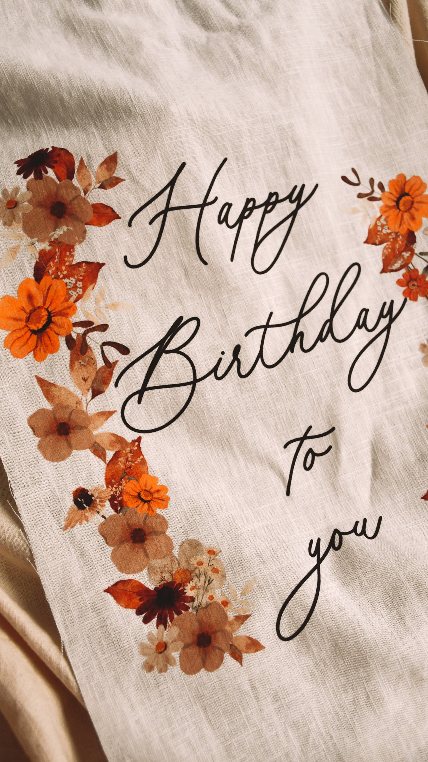 Autumn Wildflower - Linen Banner