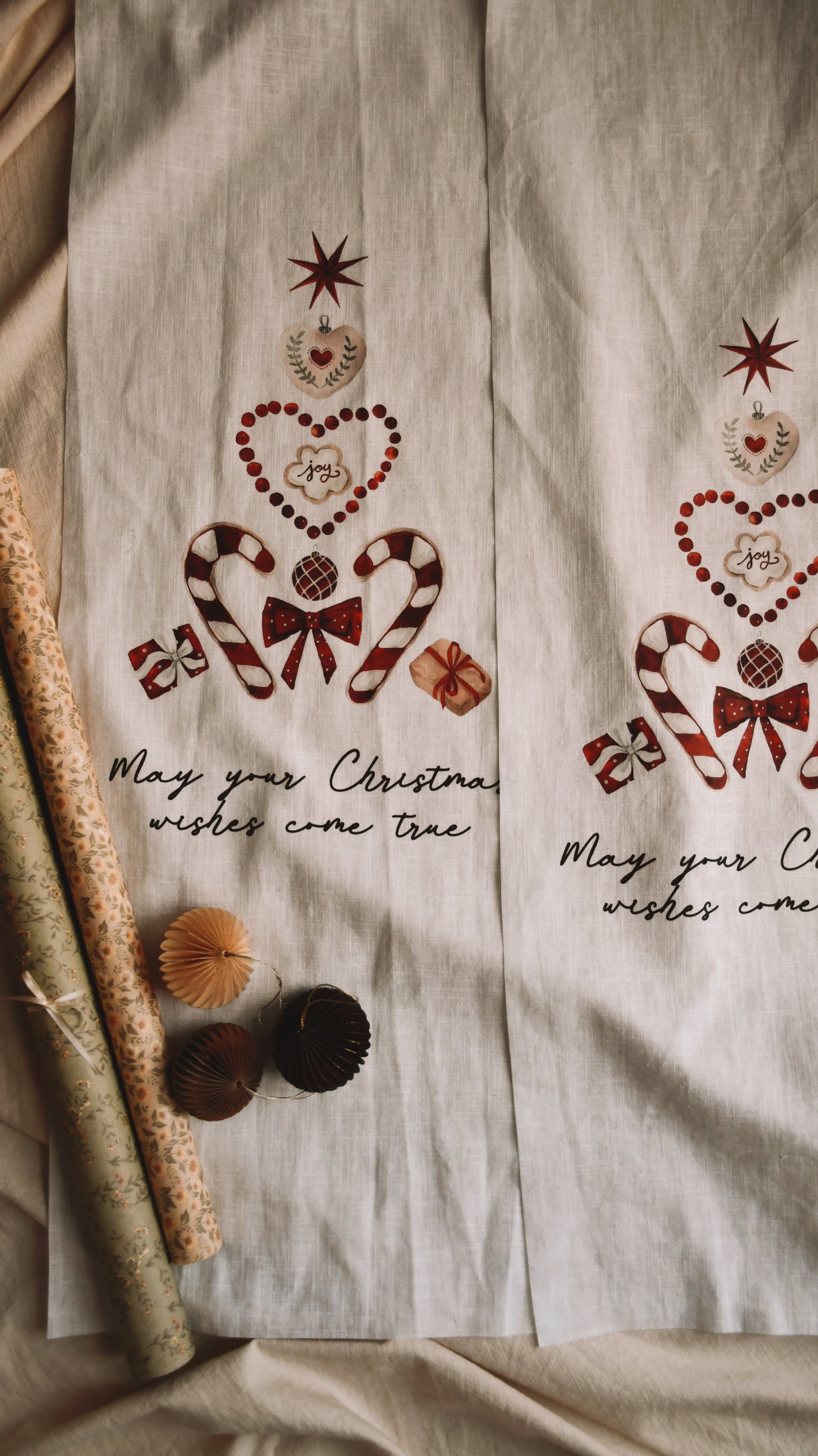 Christmas - Linen Vertical Banner