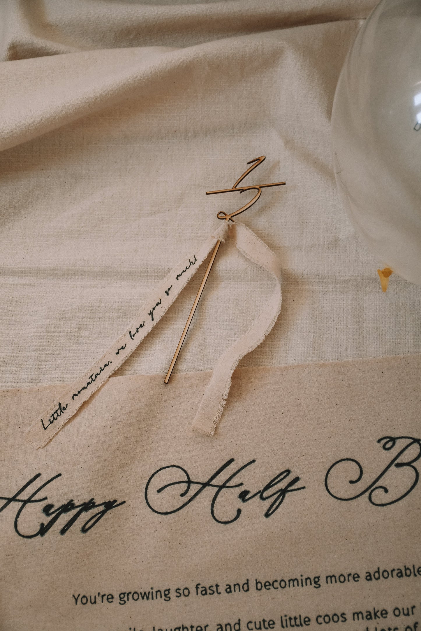 Number Cake Topper - Bespoke Ribbon