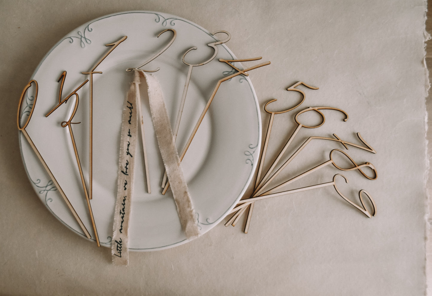 Number Cake Topper - Bespoke Ribbon
