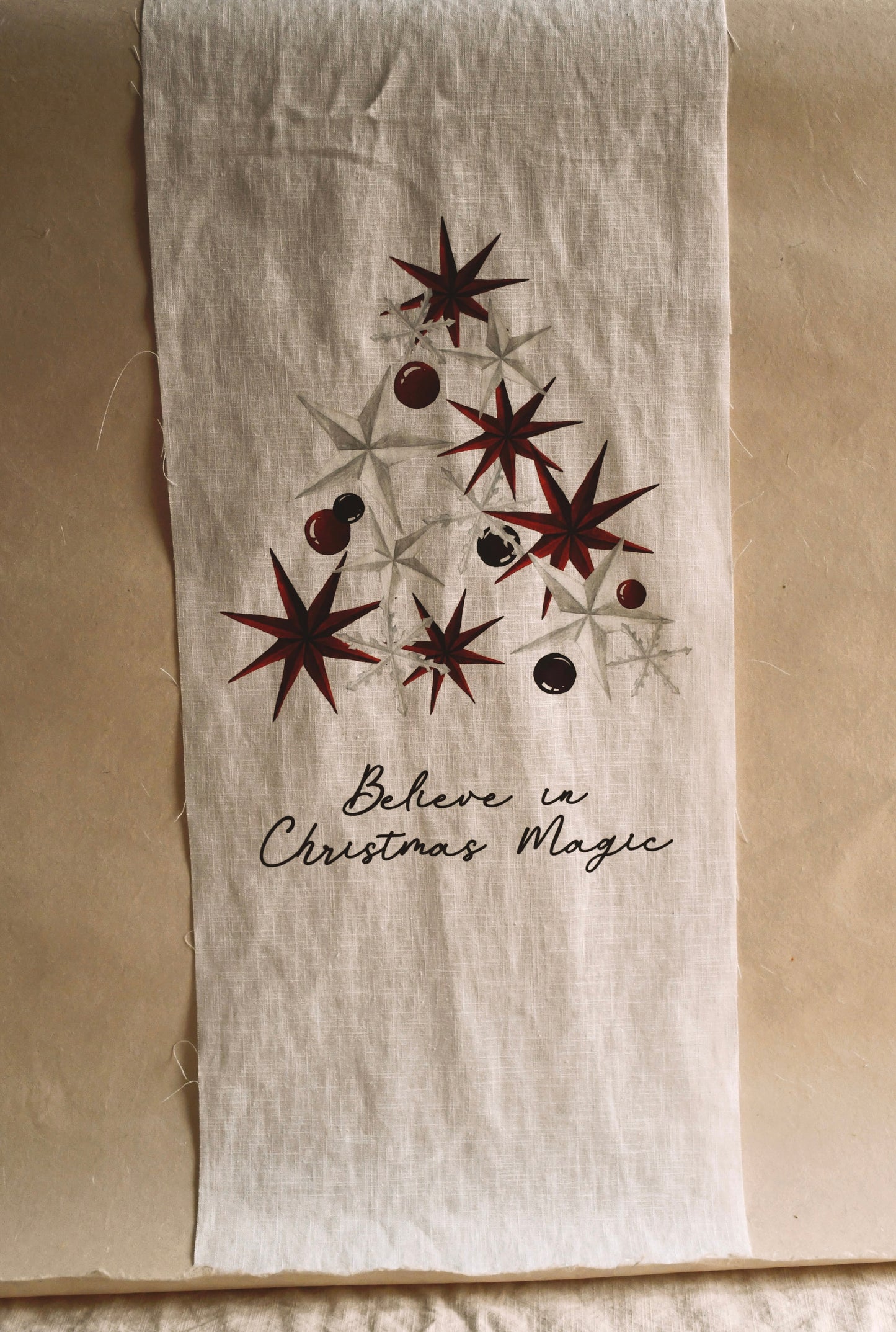 Christmas - Linen Vertical Banner