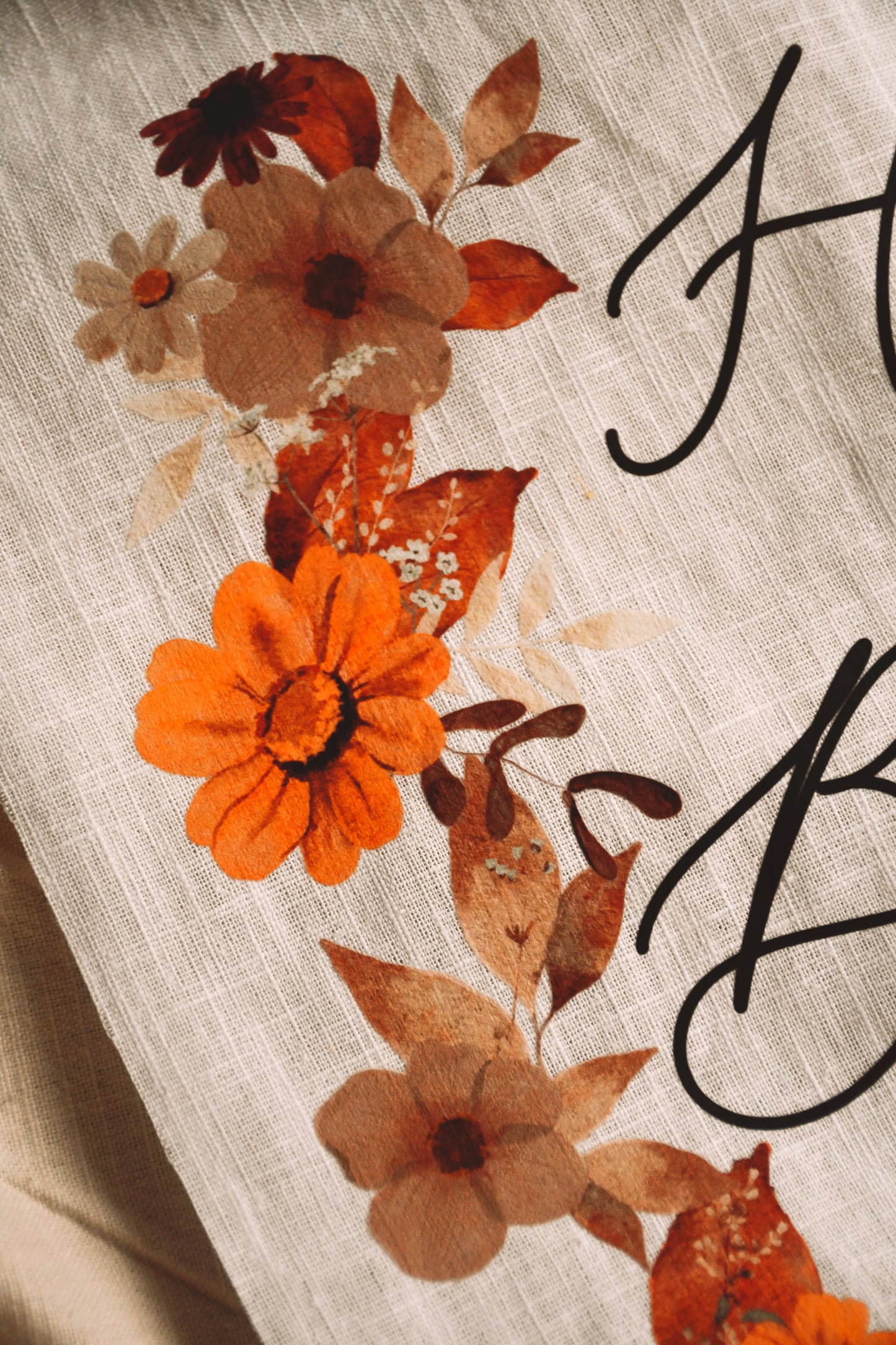 Autumn Wildflower - Linen Banner