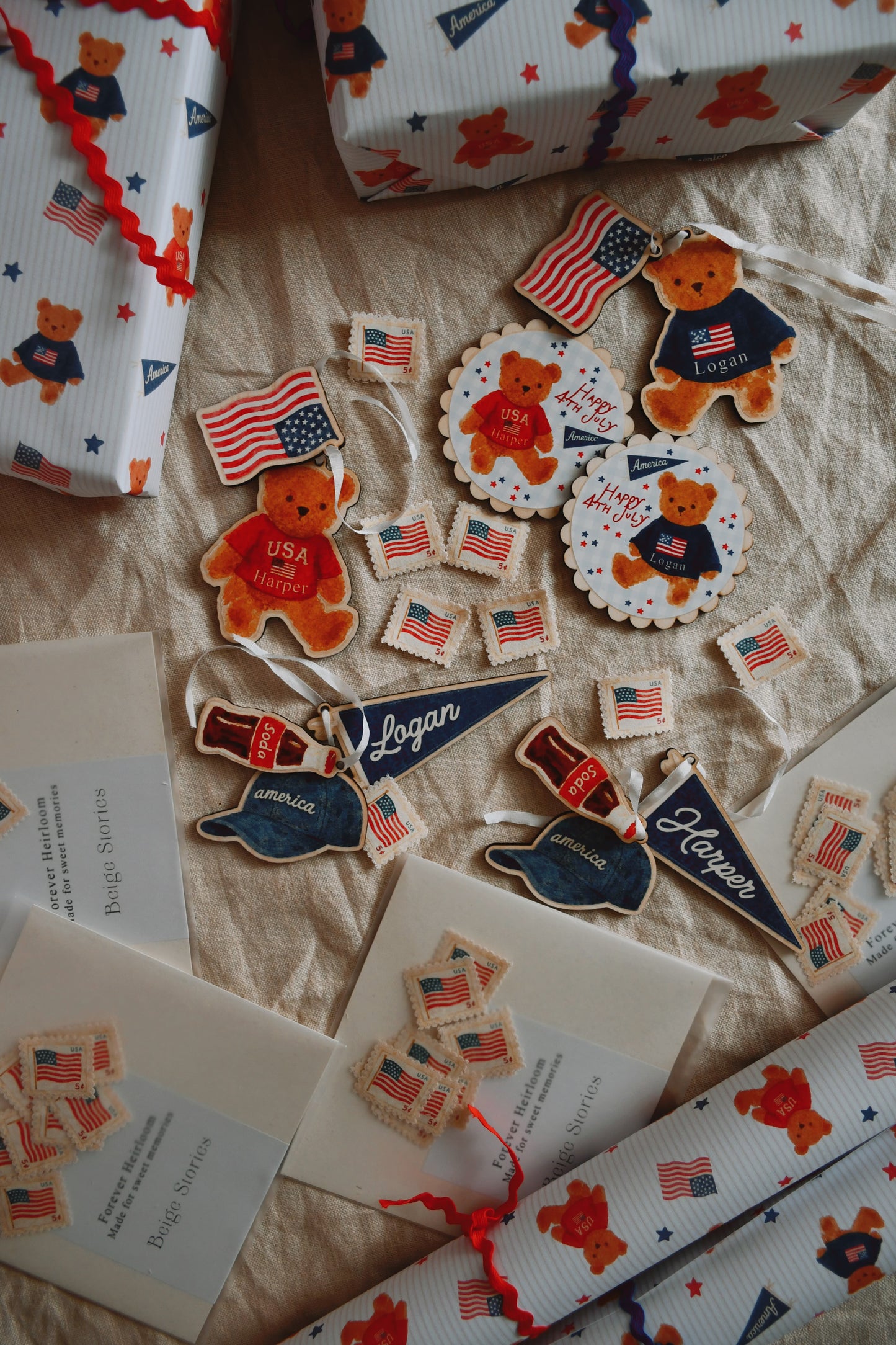Wrapping Paper: American Vintage 4th July