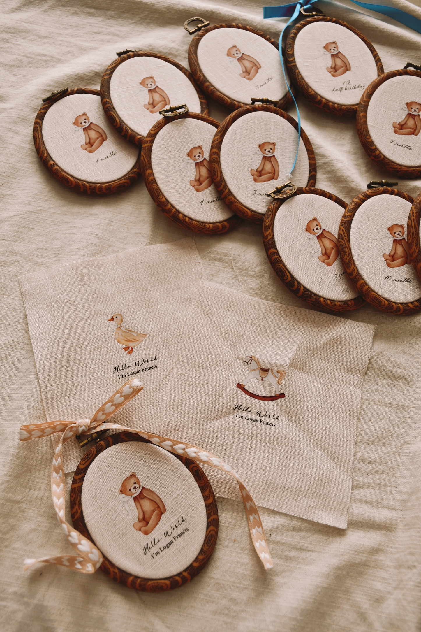 Personalised Baby Monthly Milestones - 13 Hoops