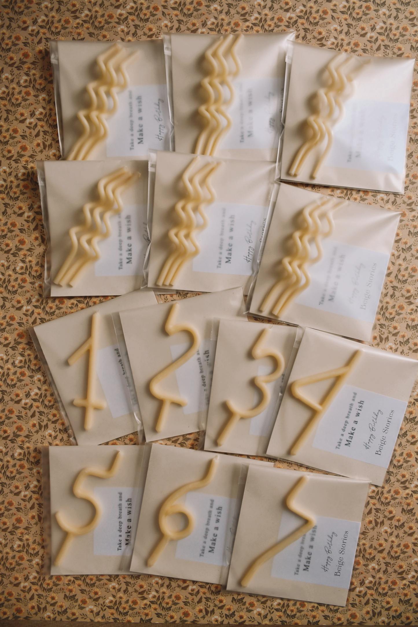 Beeswax Curly Birthday Candle