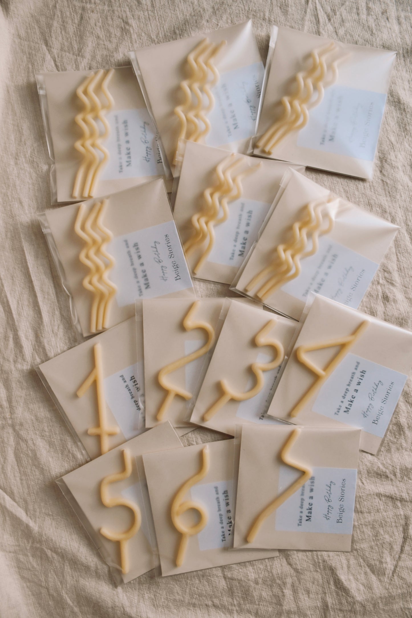 Beeswax Curly Birthday Candle