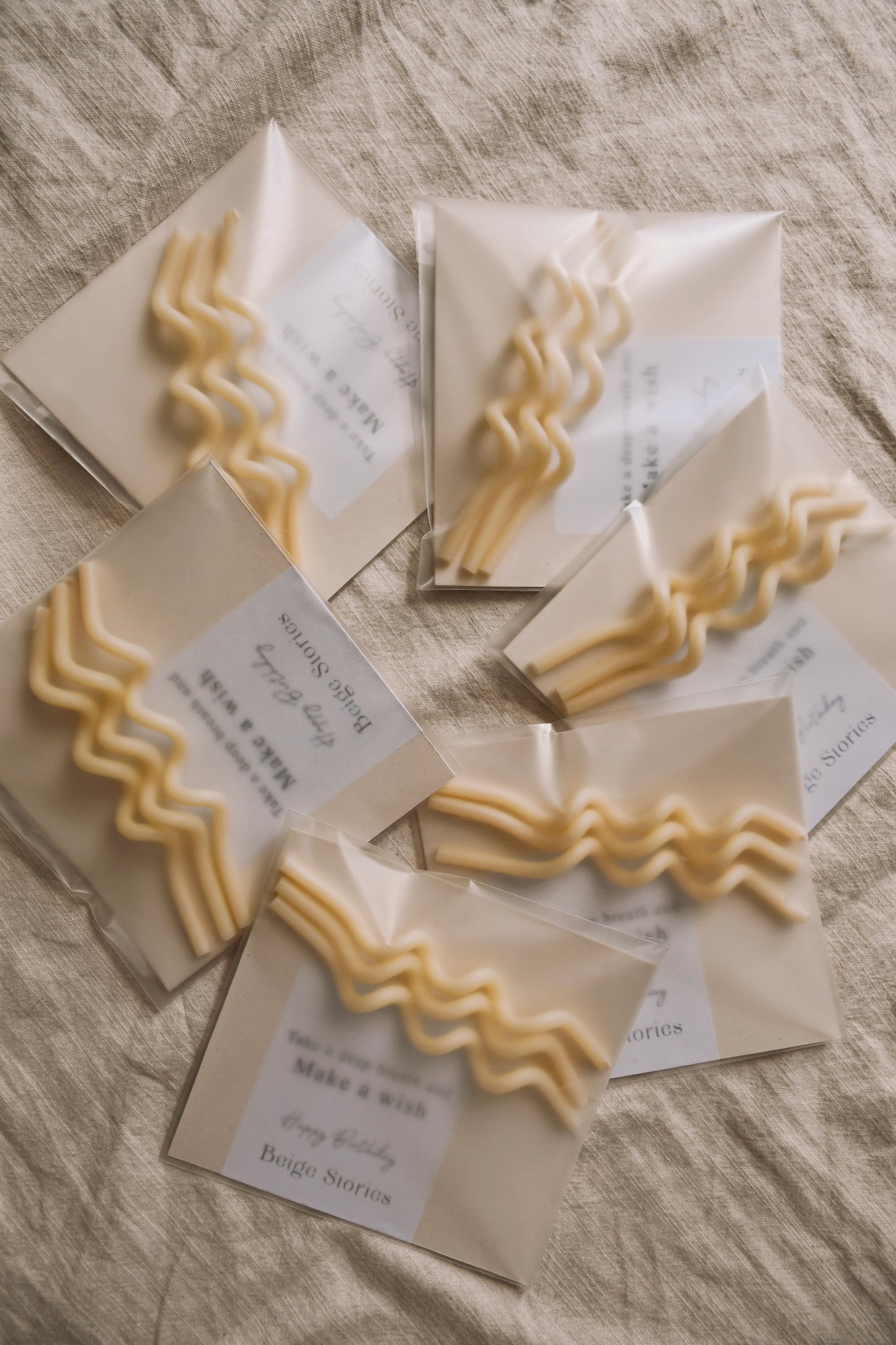 Beeswax Curly Birthday Candle