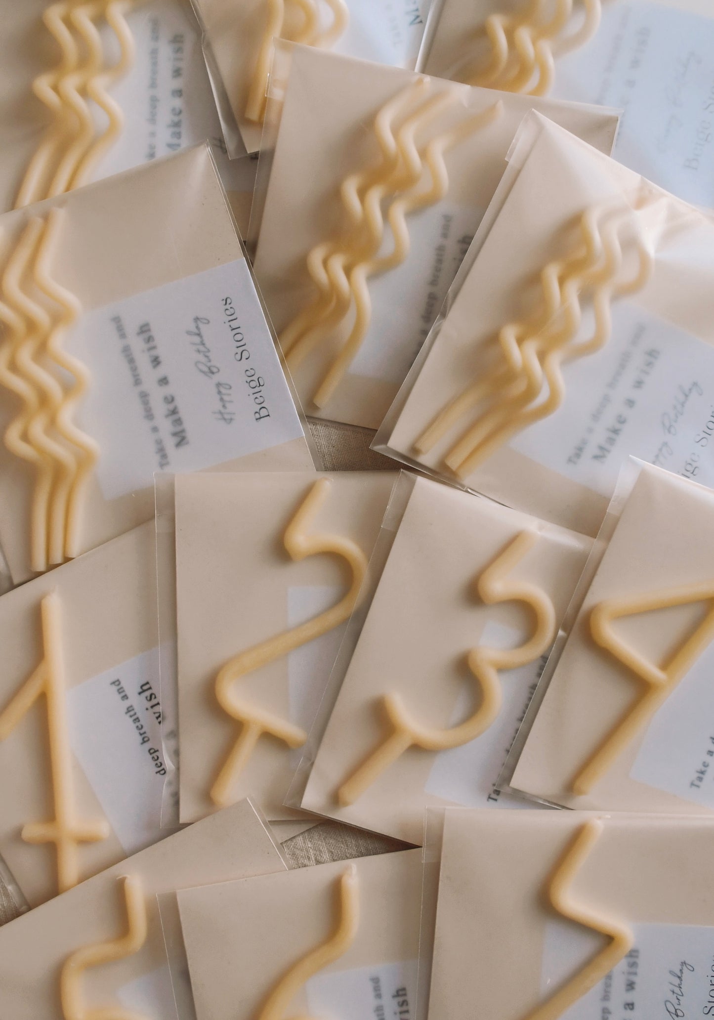 Beeswax Curly Birthday Candle