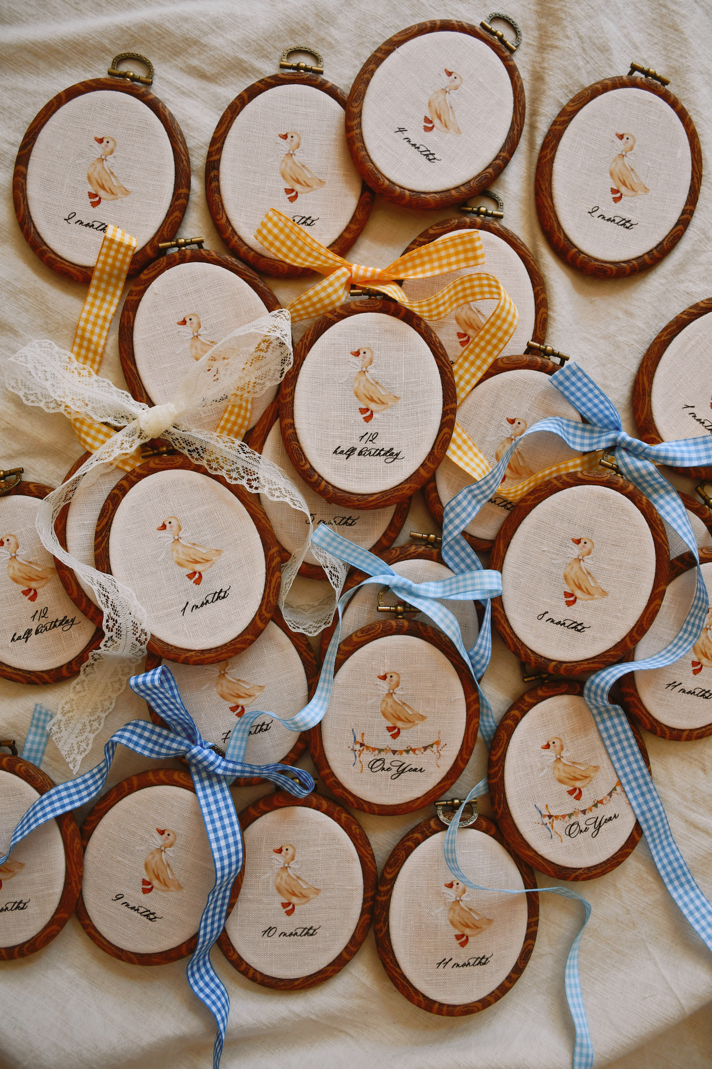 Personalised Baby Monthly Milestones - 13 Hoops