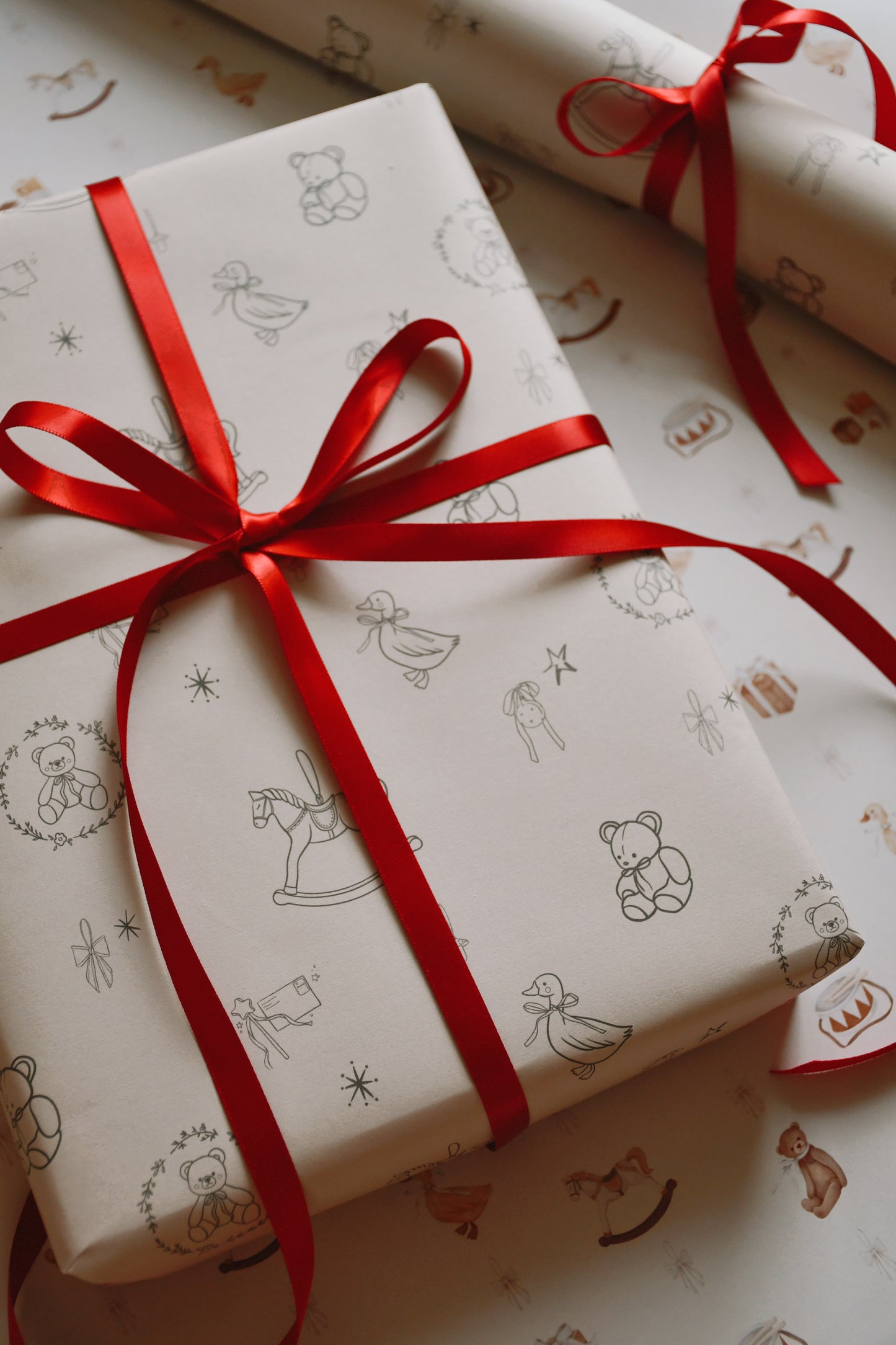 Wrapping paper - Vintage Toys Christmas