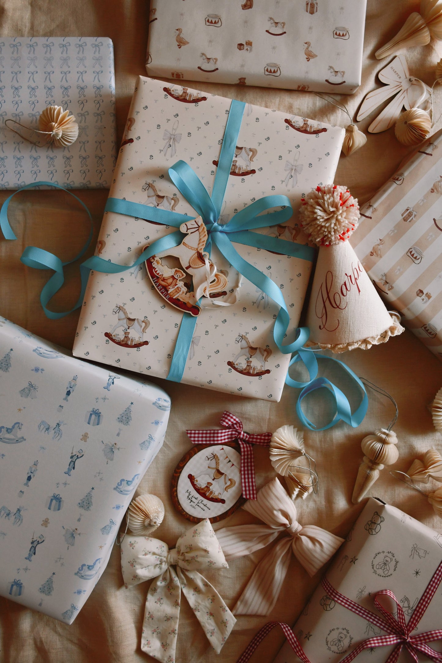 Wrapping paper - Whimsical Rocking Horse