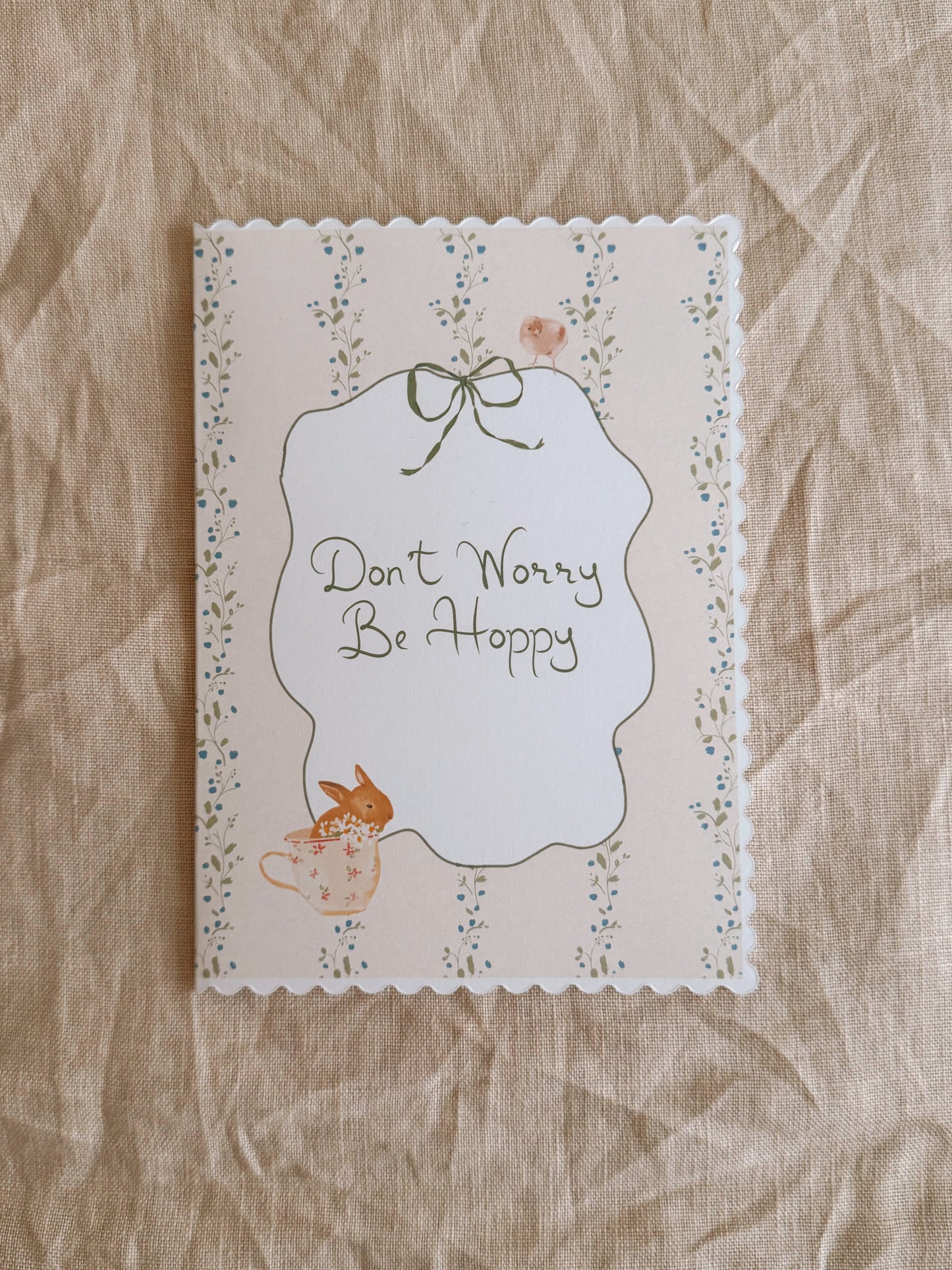 Scalloped Card - Don't Worry Be Hoppy
