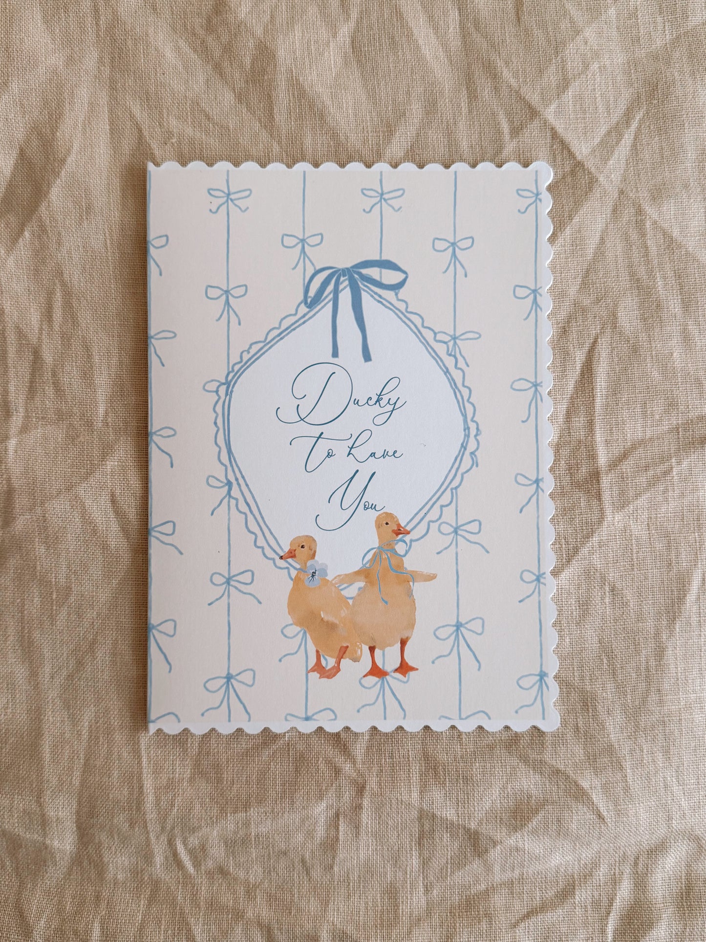 Scalloped Card - Ducky to have you