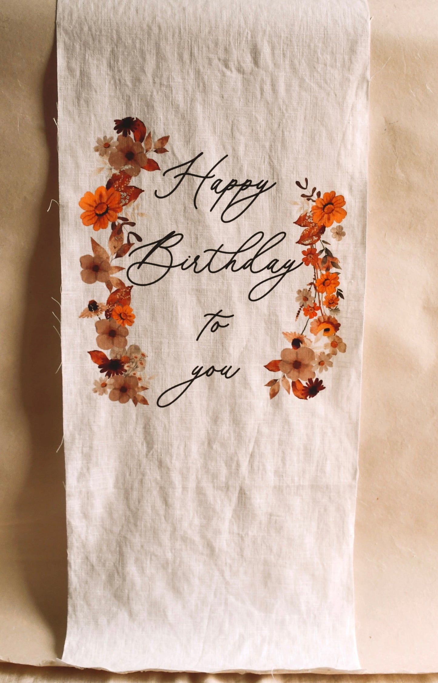 Autumn Wildflower - Linen Banner