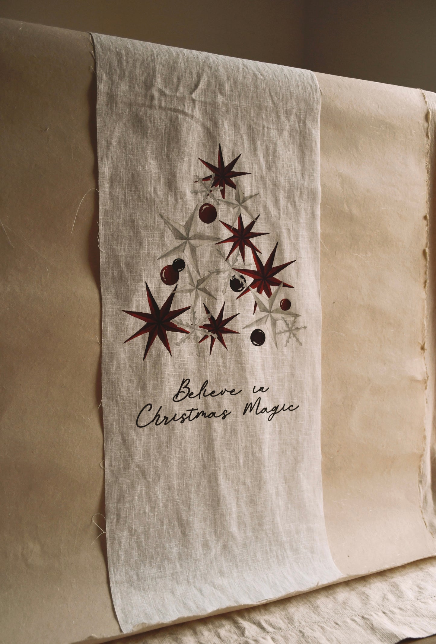 Christmas - Linen Vertical Banner