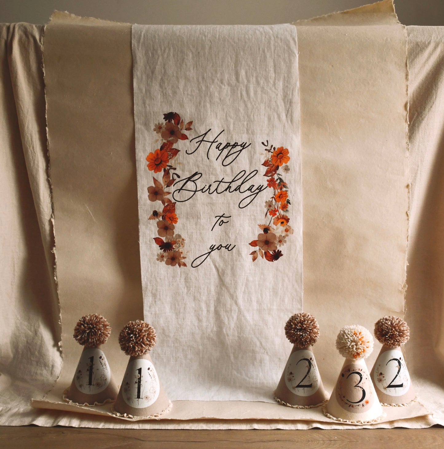 Autumn Wildflower - Linen Banner