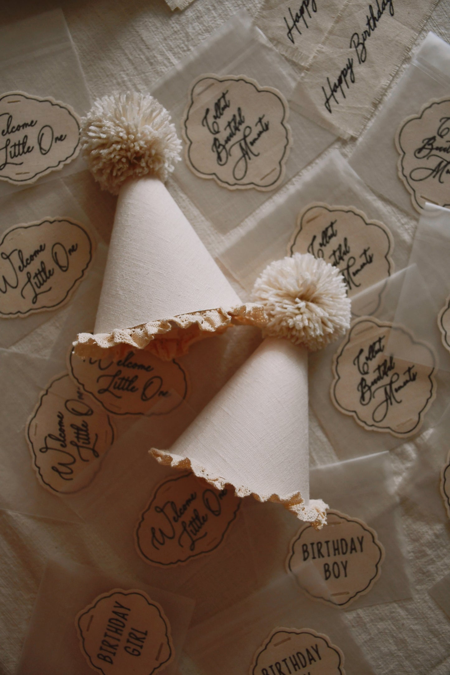Plain Cream - Party Hat