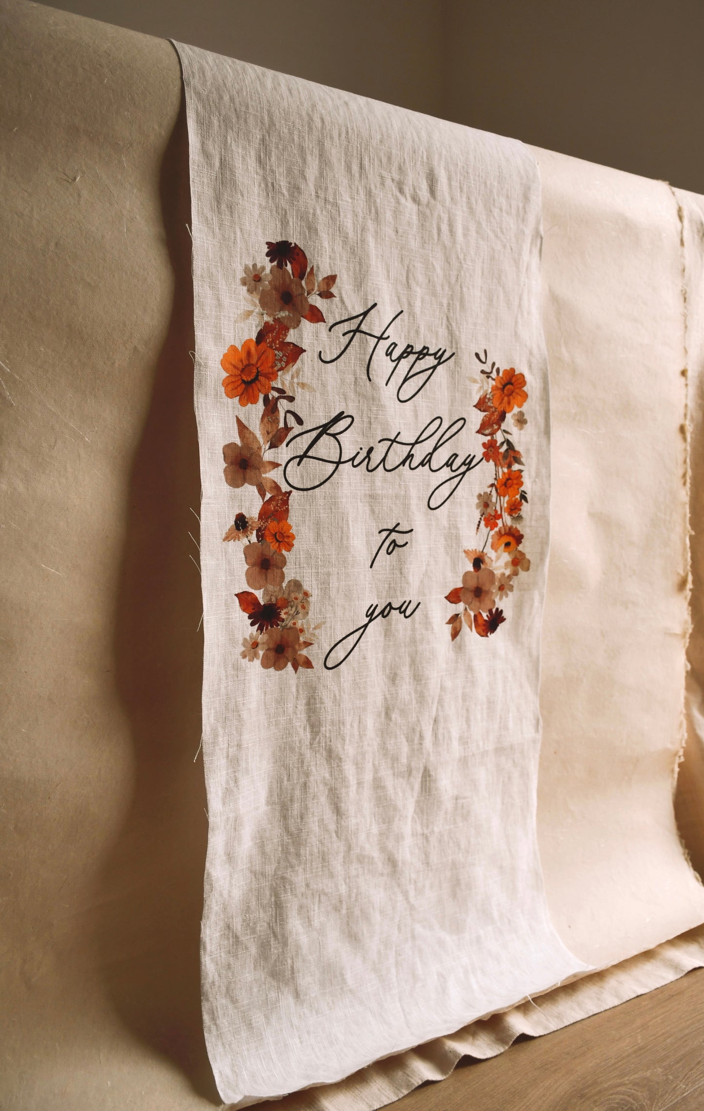 Autumn Wildflower - Linen Banner
