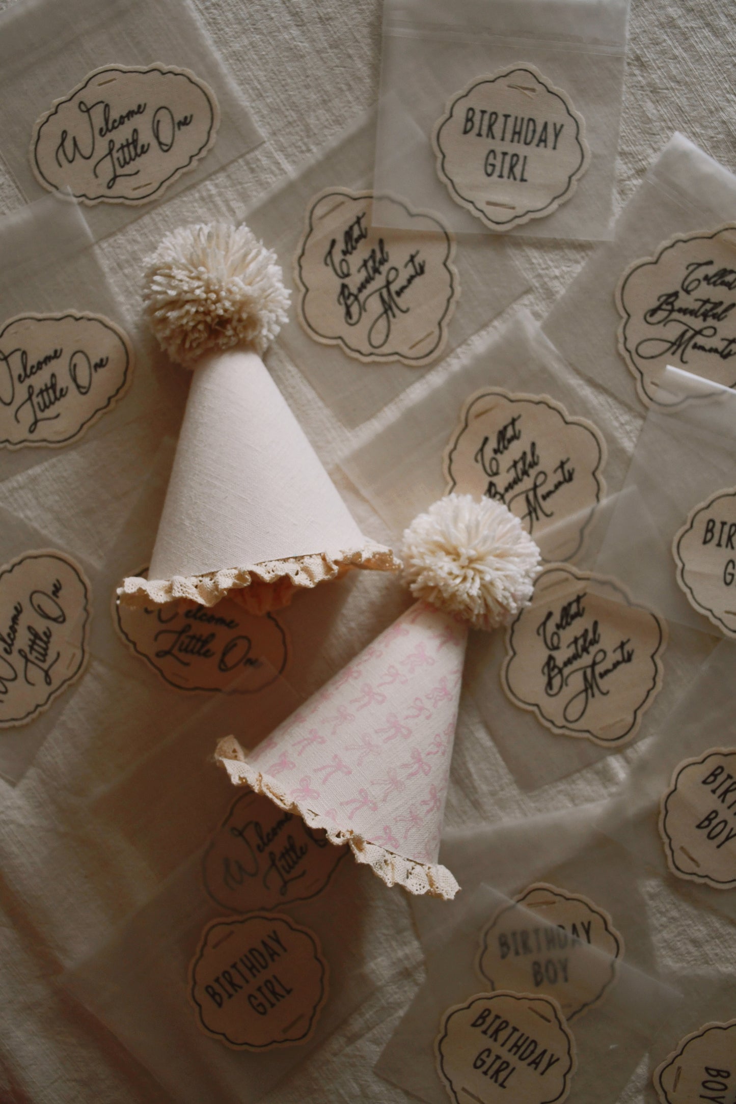 Plain Cream - Party Hat