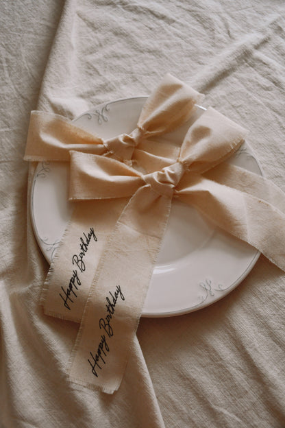 Single Cotton Bow With Bespoke Message