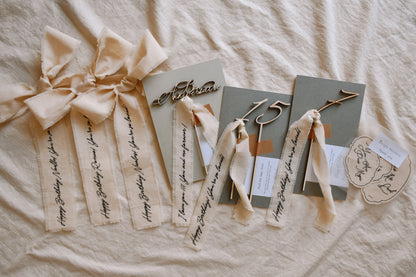 Single Cotton Bow With Bespoke Message