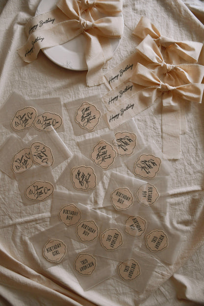 Single Cotton Bow With Bespoke Message
