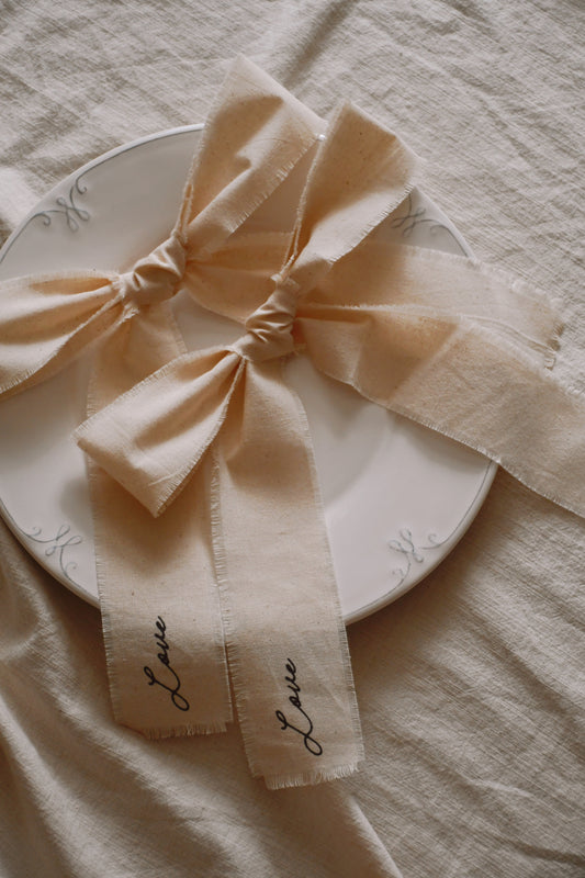 Single Cotton Bow With Bespoke Message