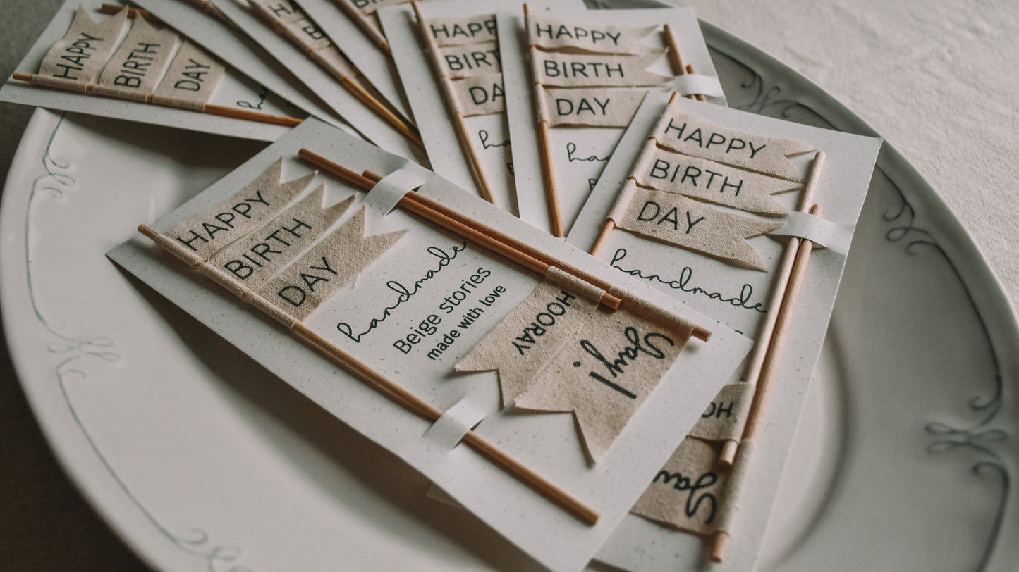 Flags Birthday Cake Toppers