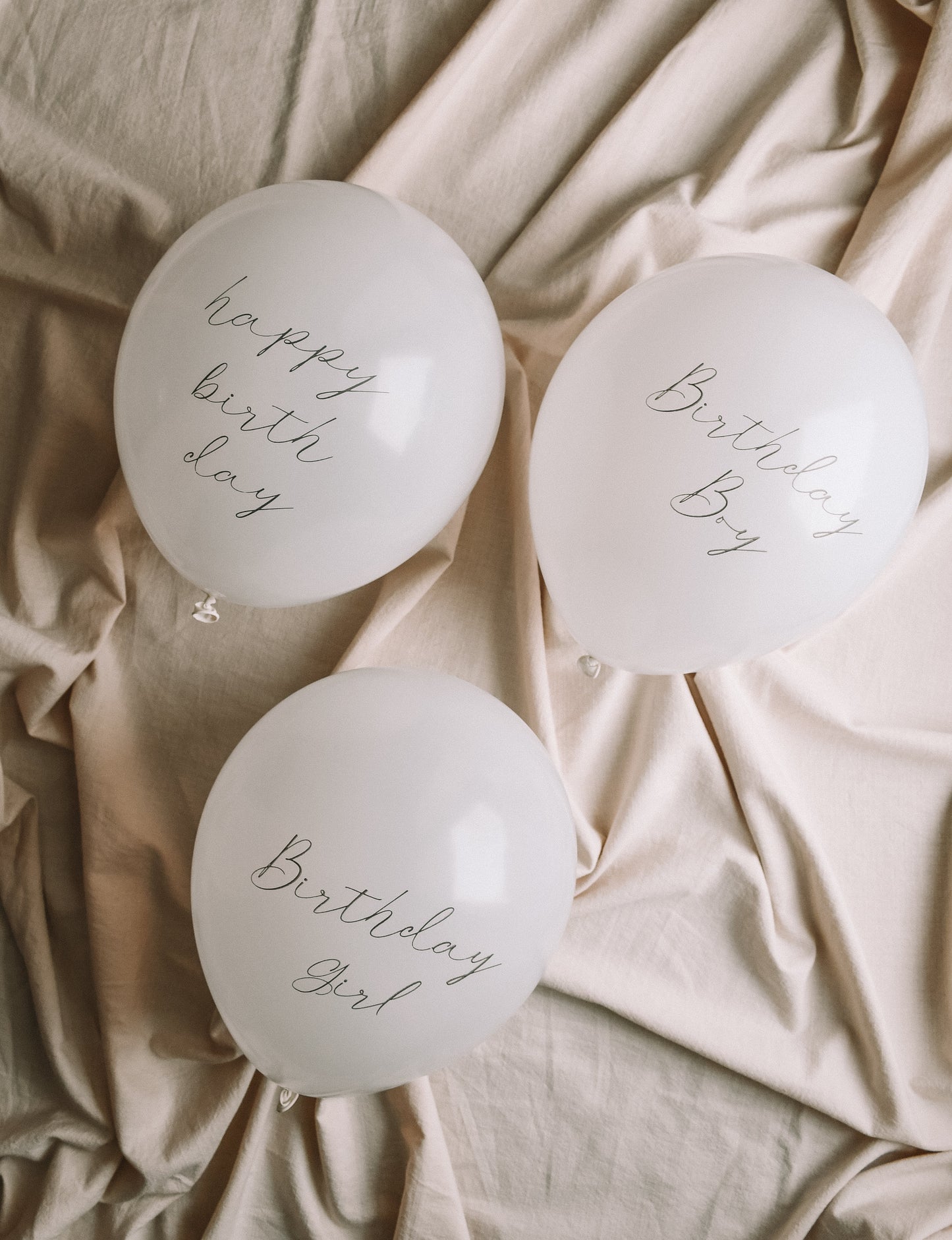 Happy Birthday - White Balloon