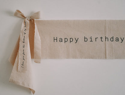 Single Cotton Bow With Bespoke Message
