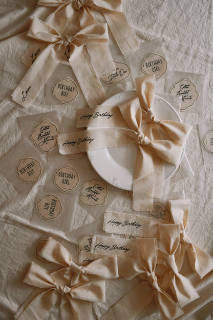 Single Cotton Bow With Bespoke Message
