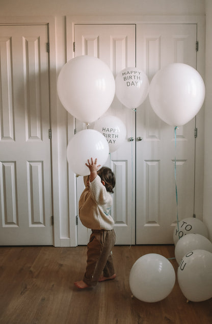 Happy Birthday - White Balloon