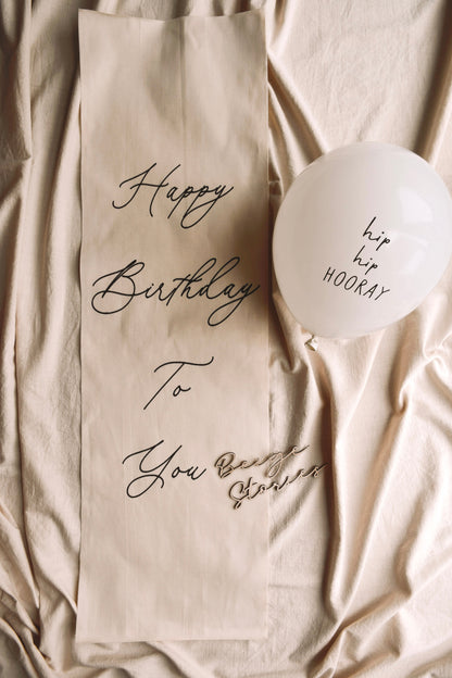 Happy Birthday - White Balloon