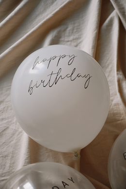 Happy Birthday - White Balloon