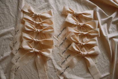 Single Cotton Bow With Bespoke Message