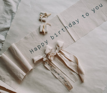 Single Cotton Bow With Bespoke Message