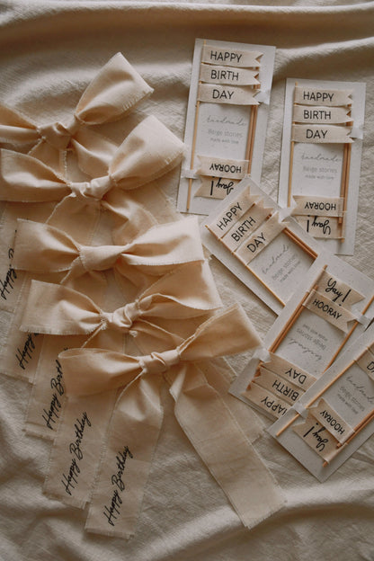 Single Cotton Bow With Bespoke Message