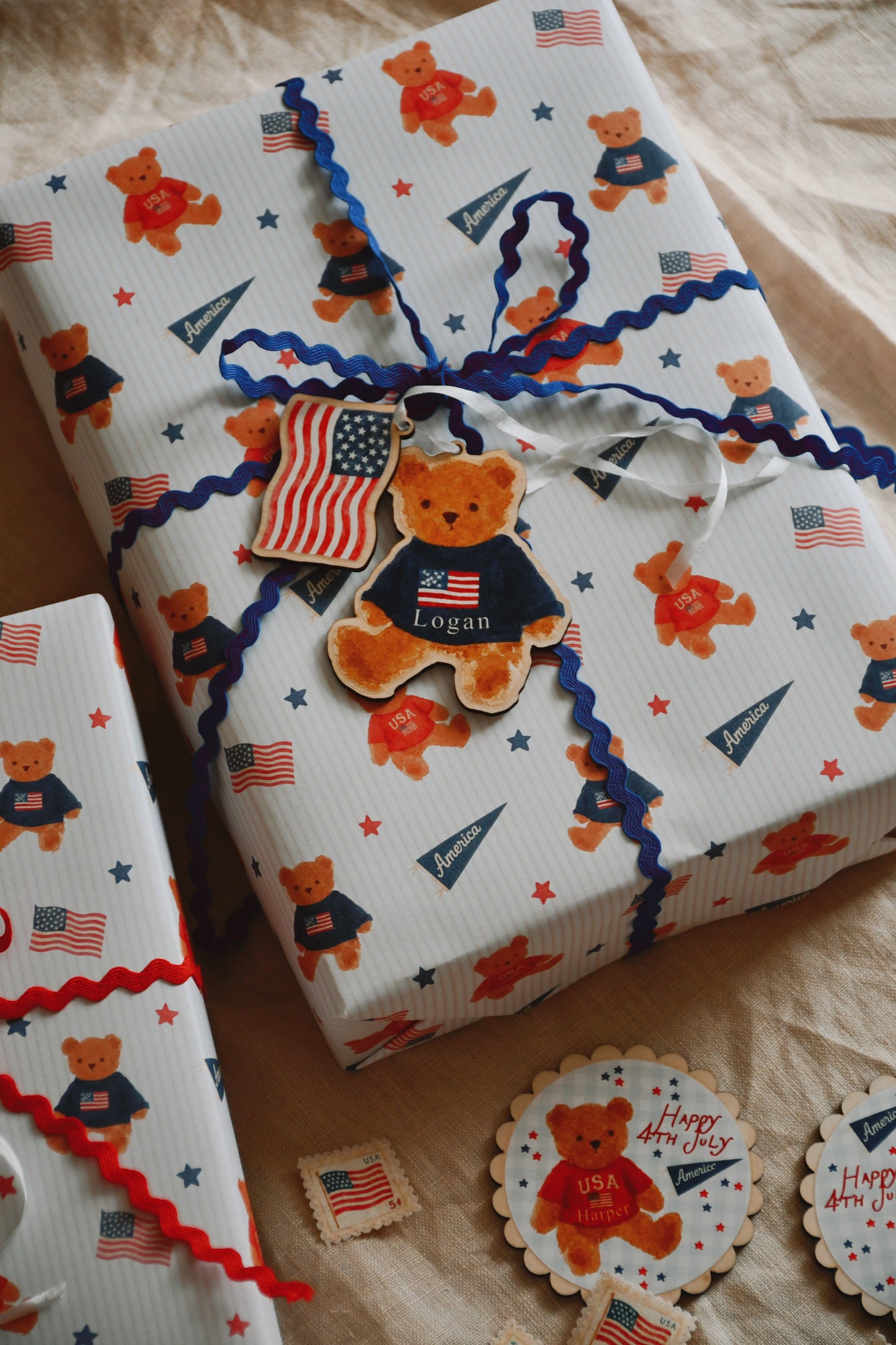American Vintage 4th July Stamps