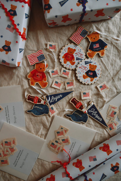 American Vintage 4th July Stamps