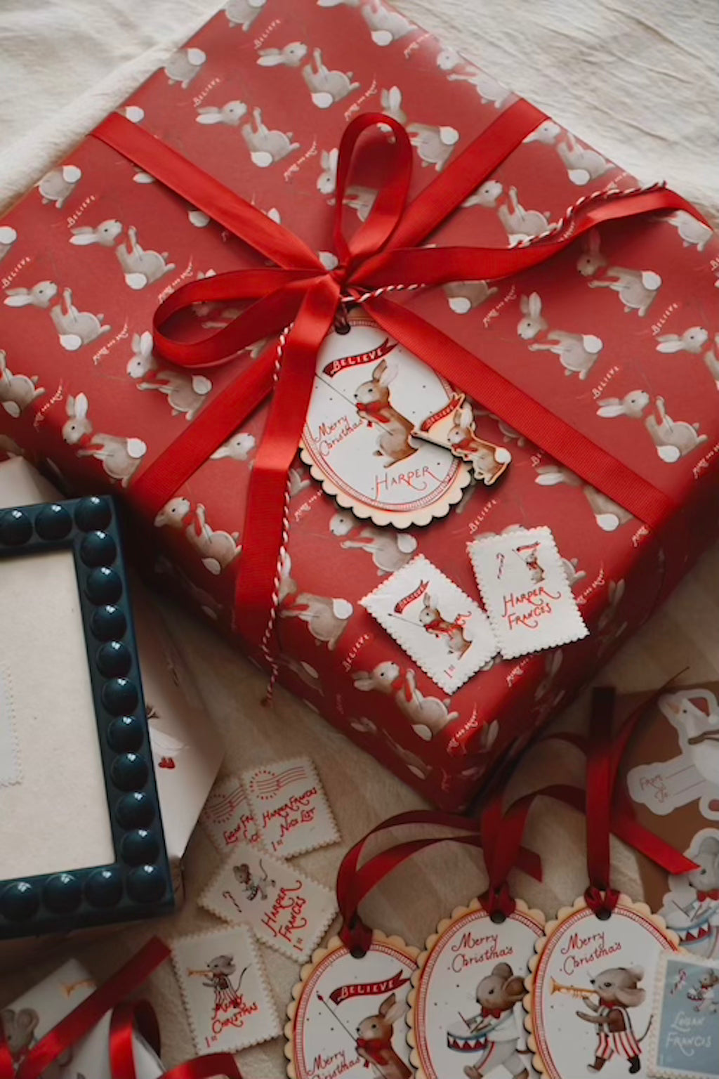 Wrapping paper - Believe Bunny