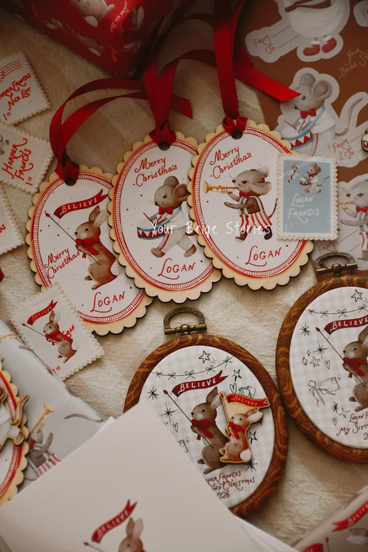 Believe Bunny - Gift Tags Personalised