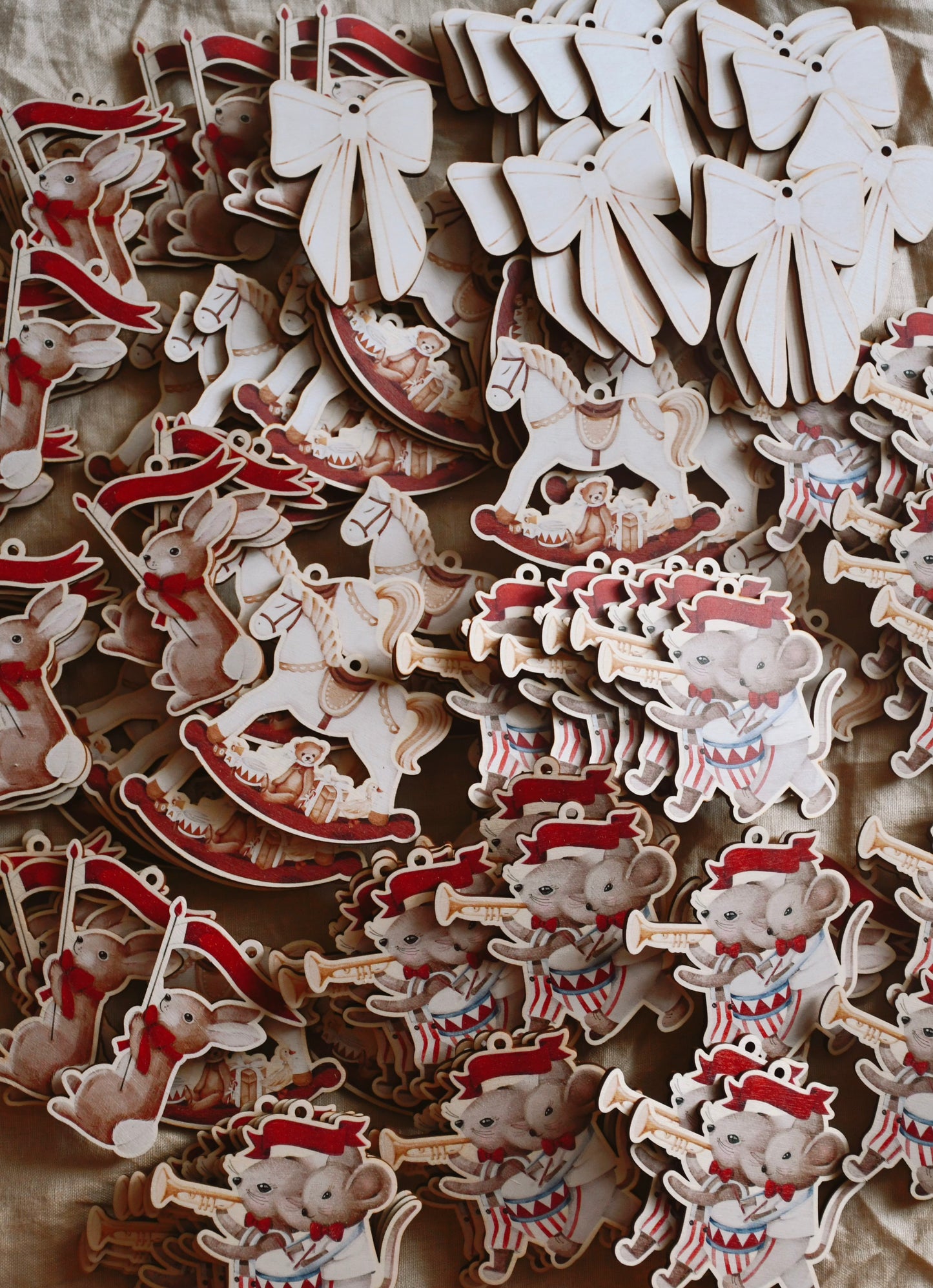 Christmas Tree Ornaments with Postcard
