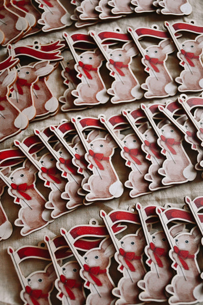 Christmas Tree Ornaments with Postcard