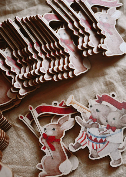 Christmas Tree Ornaments with Postcard